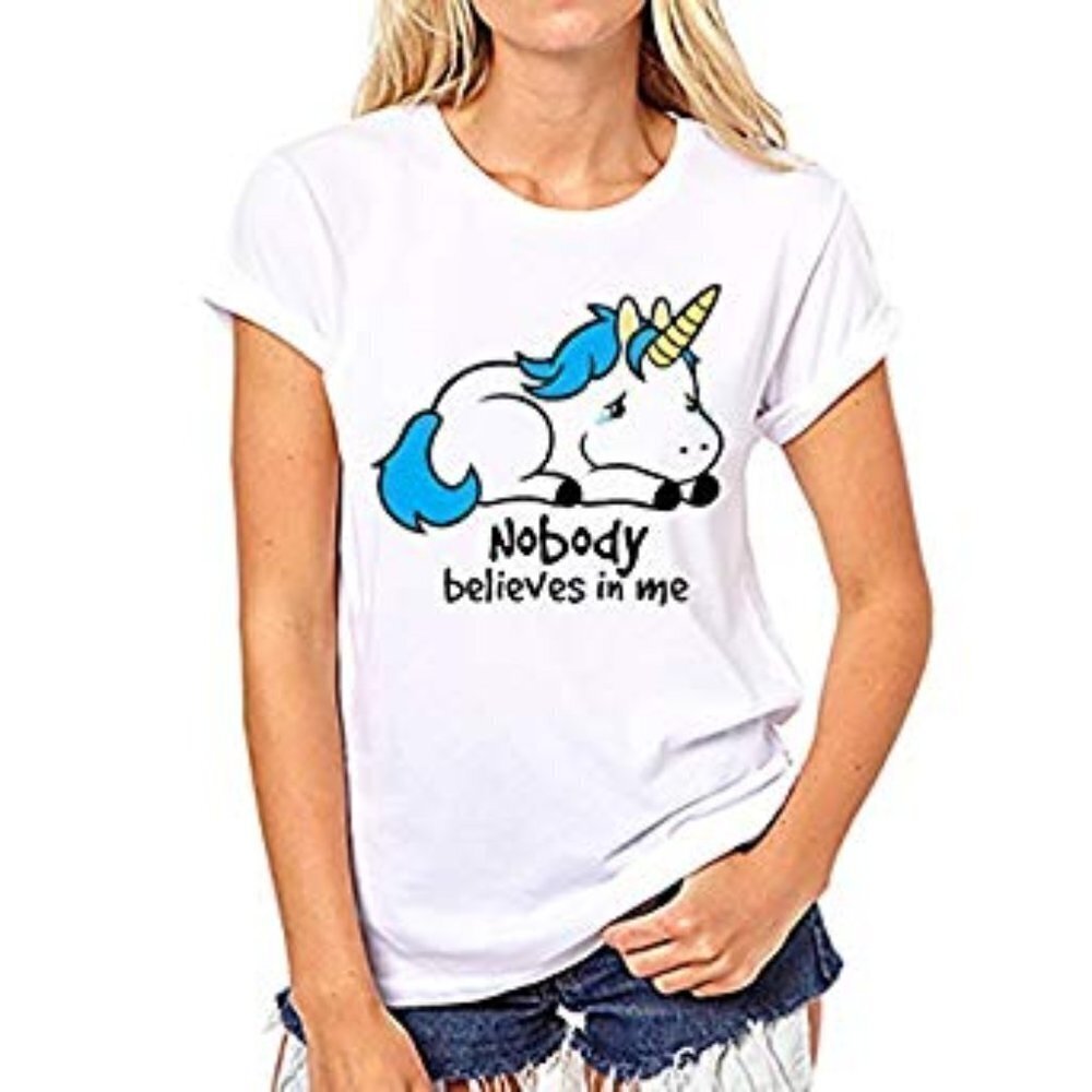 Nobody Believes In Me Unicorn Tshirt graphic tee